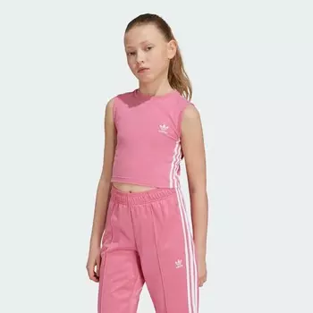 Укороченная майка Adicolor для детей Adidas, цвет Rose Tone