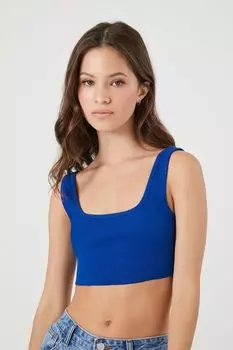 Укороченная майка Forever 21, синий