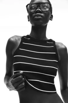 Укороченная майка H&M, черный