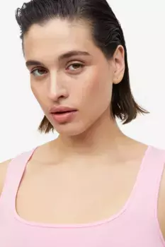 Укороченная майка H&M, розовый