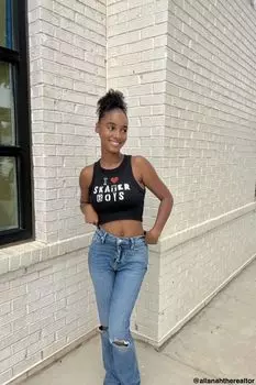 Укороченная майка I Love Skater Boys Forever 21, черный