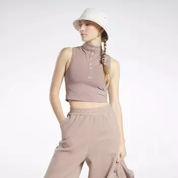 Укороченная майка из джерси Classics Reebok, серо-коричневый