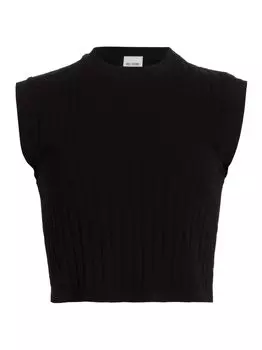 Укороченная майка Muscle из смесового хлопка Re/done, черный