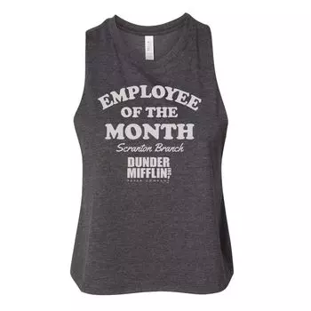 Укороченная майка «Офисный работник месяца» среди юниоров Licensed Character, серый