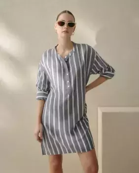 Укороченная майка с длинными рукавами nfasis, синий