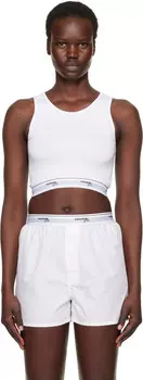 Укороченная майка с логотипом HommeGirls, белый