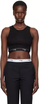 Укороченная майка с логотипом HommeGirls, черный