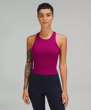 Укороченная майка с открытой спиной Ebb to Street Lululemon, фиолетовый