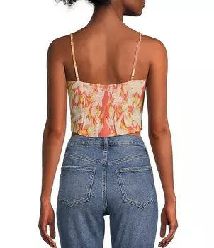 Укороченная майка с присборенной спиной и принтом Hurley Sand Dollar, оранжевый