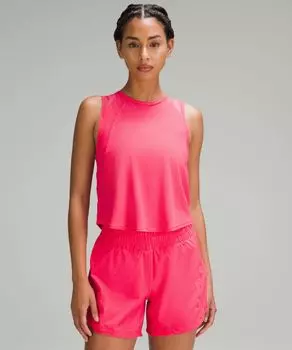 Укороченная майка Sculpt Lululemon, розовый