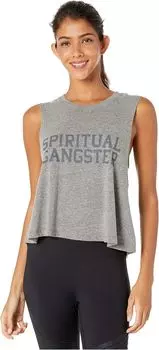 Укороченная майка Spiritual Gangster, цвет Heather Grey