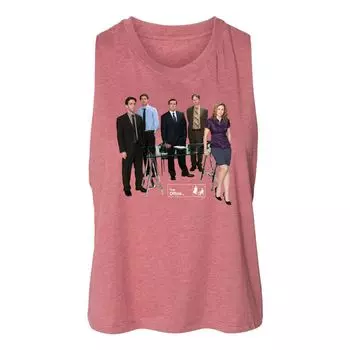 Укороченная майка The Office Cast для юниоров Licensed Character, розовый