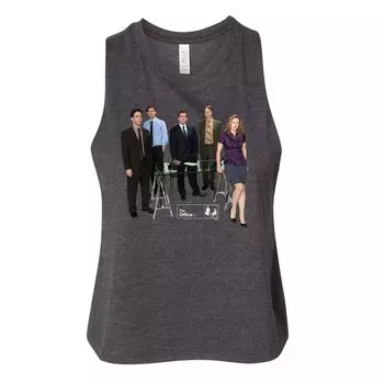 Укороченная майка The Office Cast для юниоров Licensed Character, серый