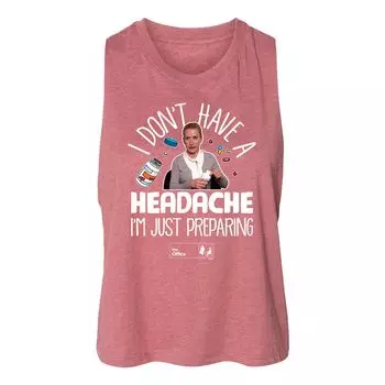 Укороченная майка The Office Headache для юниоров Licensed Character, розовый