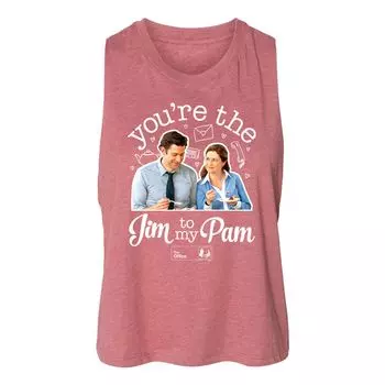 Укороченная майка The Office Jim Pam для юниоров Licensed Character, розовый