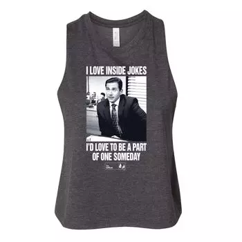 Укороченная майка The Office Michael Love для юниоров Licensed Character, серый