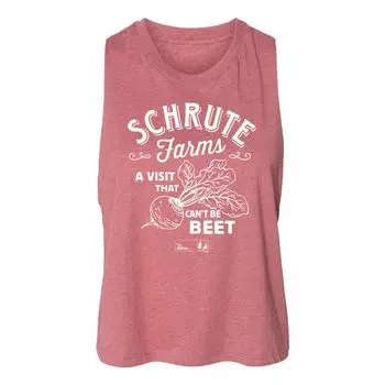 Укороченная майка The Office Schrute Farms для юниоров Licensed Character, розовый