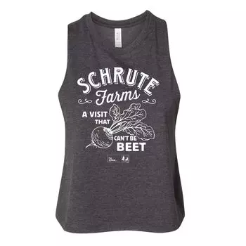 Укороченная майка The Office Schrute Farms для юниоров Licensed Character, серый