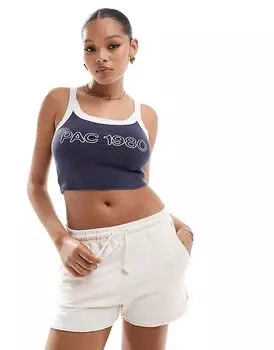 Укороченная мини-майка Pacsun темно-синего цвета