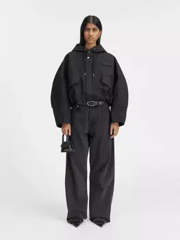 Укороченная парка JACQUEMUS The Caraco cropped parka, черный