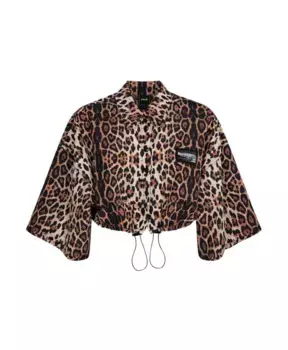 Укороченная пятнистая рубашка F**K, мультиколор