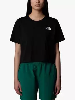 Укороченная простая футболка-купол The North Face, черный