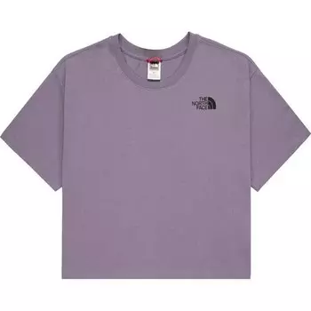 Укороченная простая женская футболка The North Face, фиолетовый