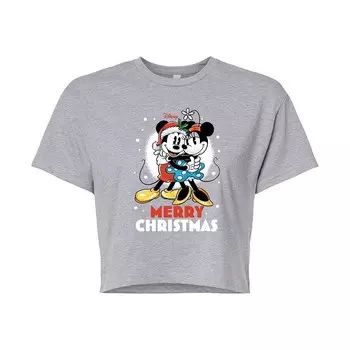 Укороченная рождественская футболка Disney's Mickey & Minnie Mouse для детей с Рождеством Licensed Character, серый