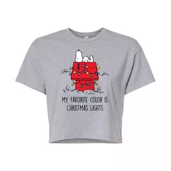 Укороченная рождественская футболка с рисунком Peanuts для детей Juniors Licensed Character