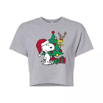 Укороченная рождественская футболка с рисунком Peanuts для детей Juniors Licensed Character
