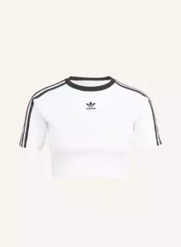 Укороченная рубашка Adidas, черный