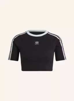 Укороченная рубашка Adidas, черный