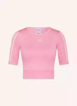 Укороченная рубашка Adidas, розовый