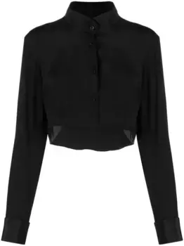 Укороченная рубашка Black Split Almaz, черный