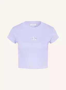 Укороченная рубашка Calvin Klein Jeans, фиолетовый