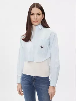 Укороченная рубашка Calvin Klein, синий