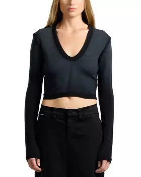 Укороченная рубашка Citizen Verona из хлопка с U-образным вырезом Cotton Citizen, черный