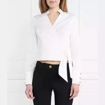 Укороченная рубашка Elisabetta Franchi, белый