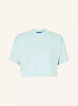 Укороченная рубашка Hugo Blue, бирюзовый