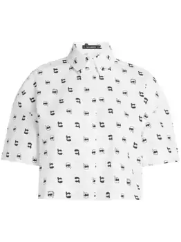 Укороченная рубашка Ikon KARL LAGERFELD, белый