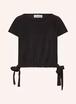 Укороченная рубашка из махровой ткани Black Palms, черный