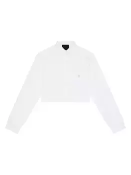 Укороченная рубашка из поплина Givenchy, белый