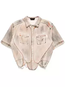 Укороченная рубашка JUNTAE KIM, черный