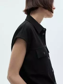 Укороченная рубашка marco Mango, черный