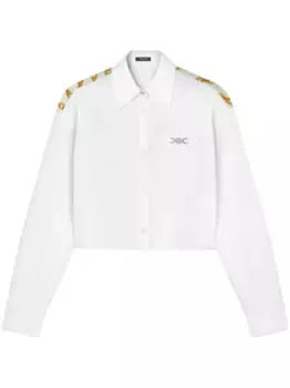 Укороченная рубашка Medusa Chain VERSACE, белый