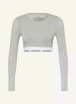 Укороченная рубашка modern cotton Calvin Klein, серый/белый