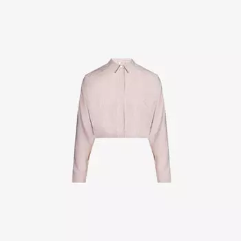 Укороченная рубашка Morgan из хлопкового поплина Rag & Bone, коричневый