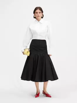 Укороченная рубашка на молнии JACQUEMUS The Mirada shirt, белый