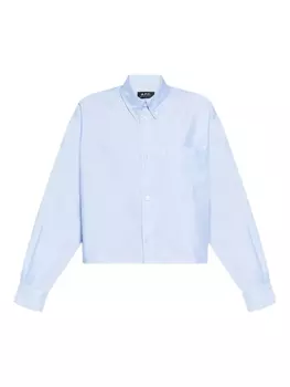 Укороченная рубашка на пуговицах A.P.C., синий