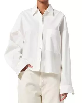 Укороченная рубашка Naya AGOLDE, слоновая кость/кремовый